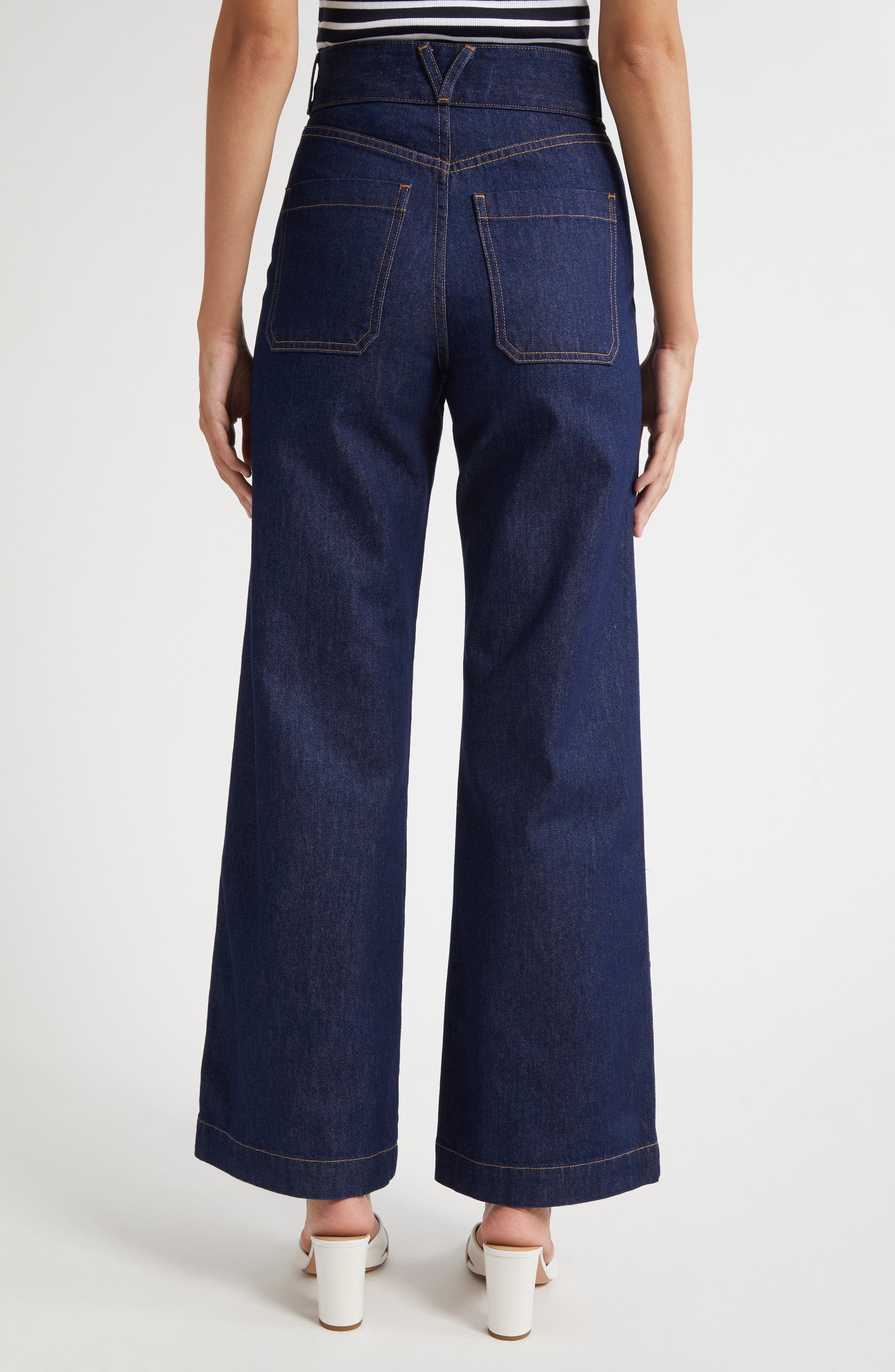 Veronica Beard Taylor High Waist Flare Jeans in Indigo Rinse at Nordstrom - 3