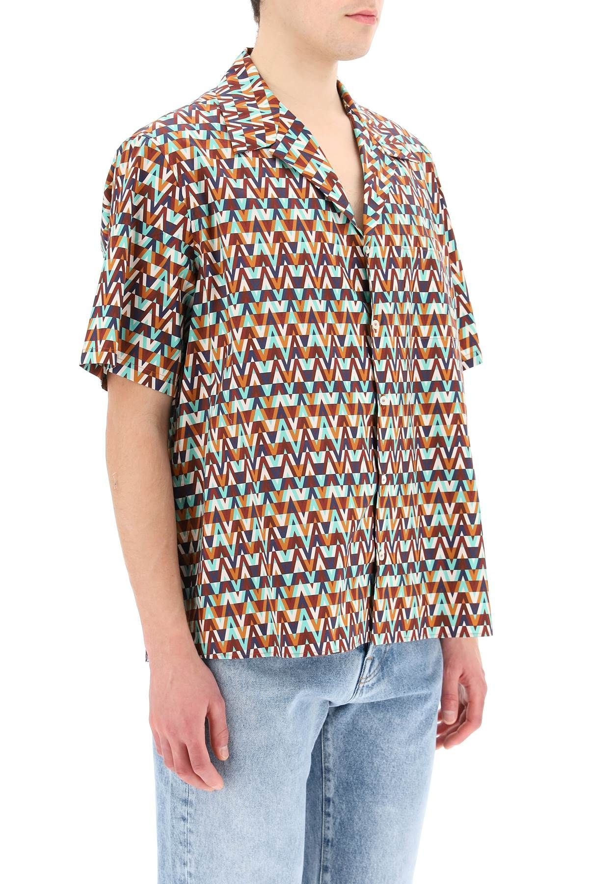 OPTICAL VALENTINO BOWLING SHIRT - 3