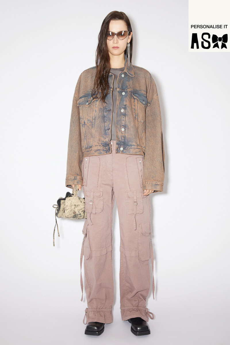 Acne Studios Denim jacket - Relaxed cropped fit - Light pink/grey outlook