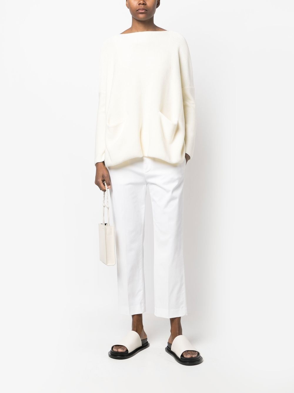open pocket boat neck jumper - 2