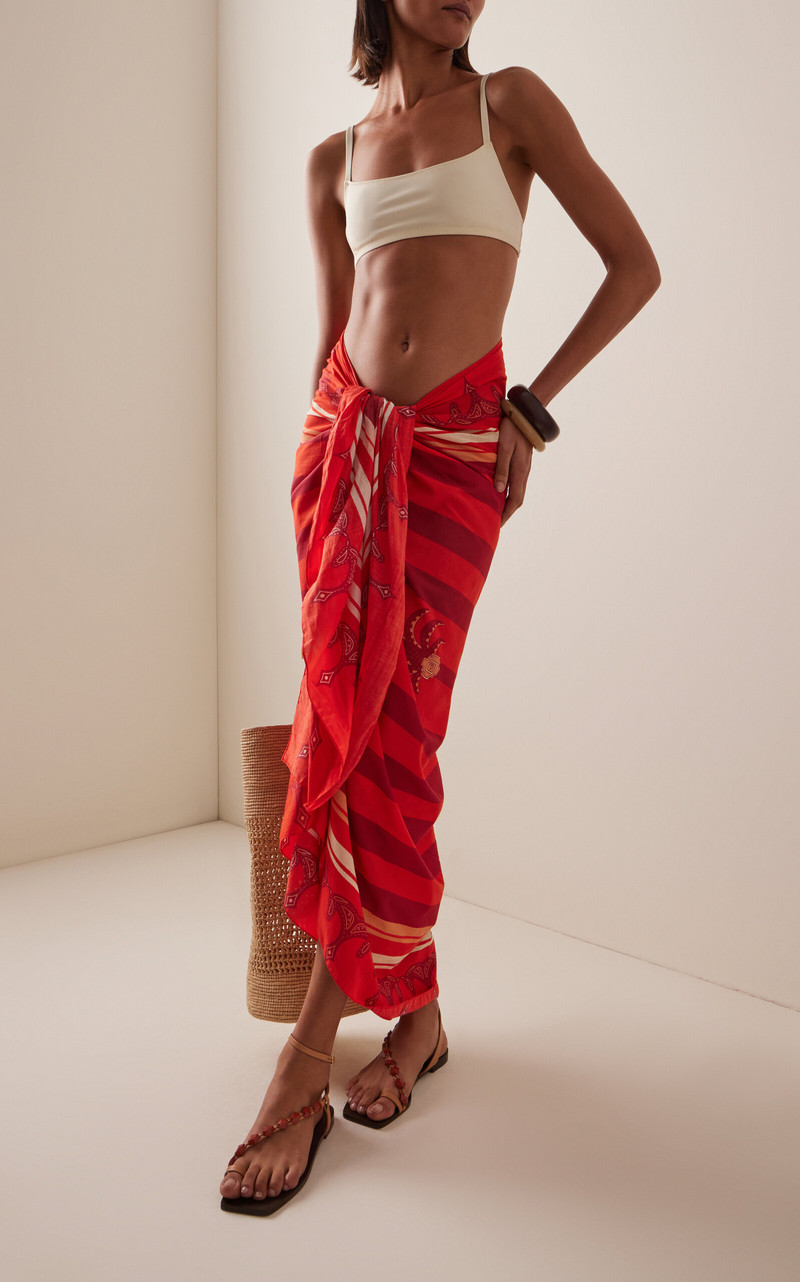 Johanna Ortiz Cotton Pareo red outlook