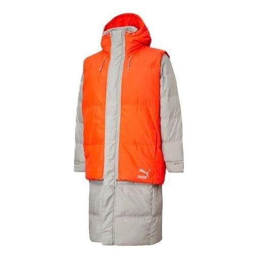 PUMA Layer Down Jacket 'Grey Orange' 598317-84 - 1