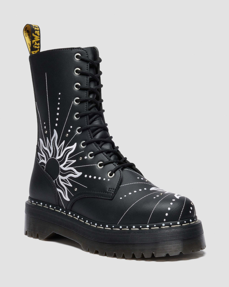JADON HI SOLAR FLARE Reclaimed Leather Platform Boots 5