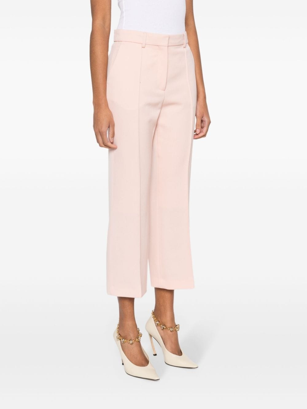 wool flared trousers - 3