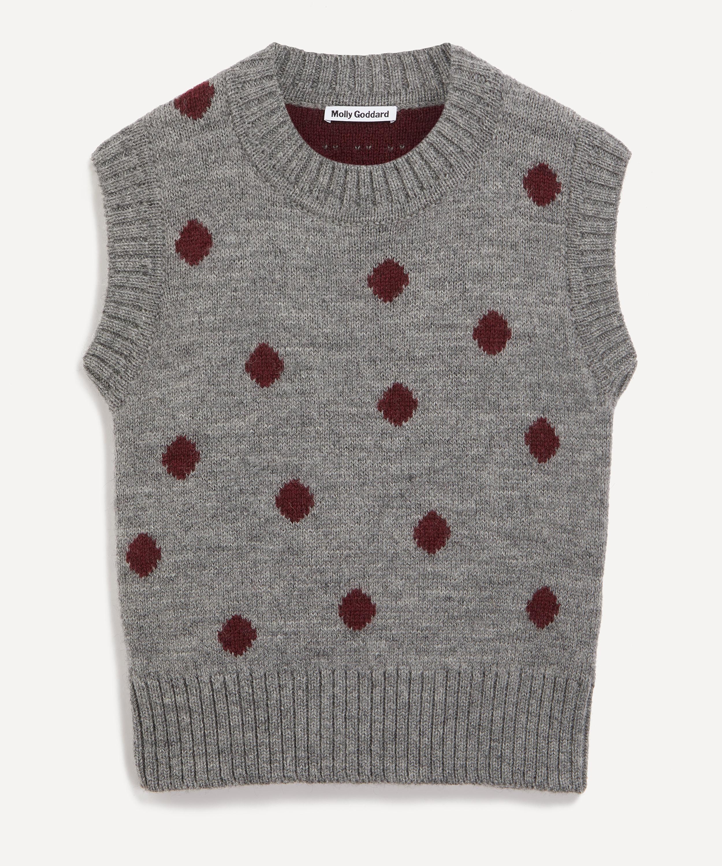 Ruby Lambswool Polka-Dot Vest - 1