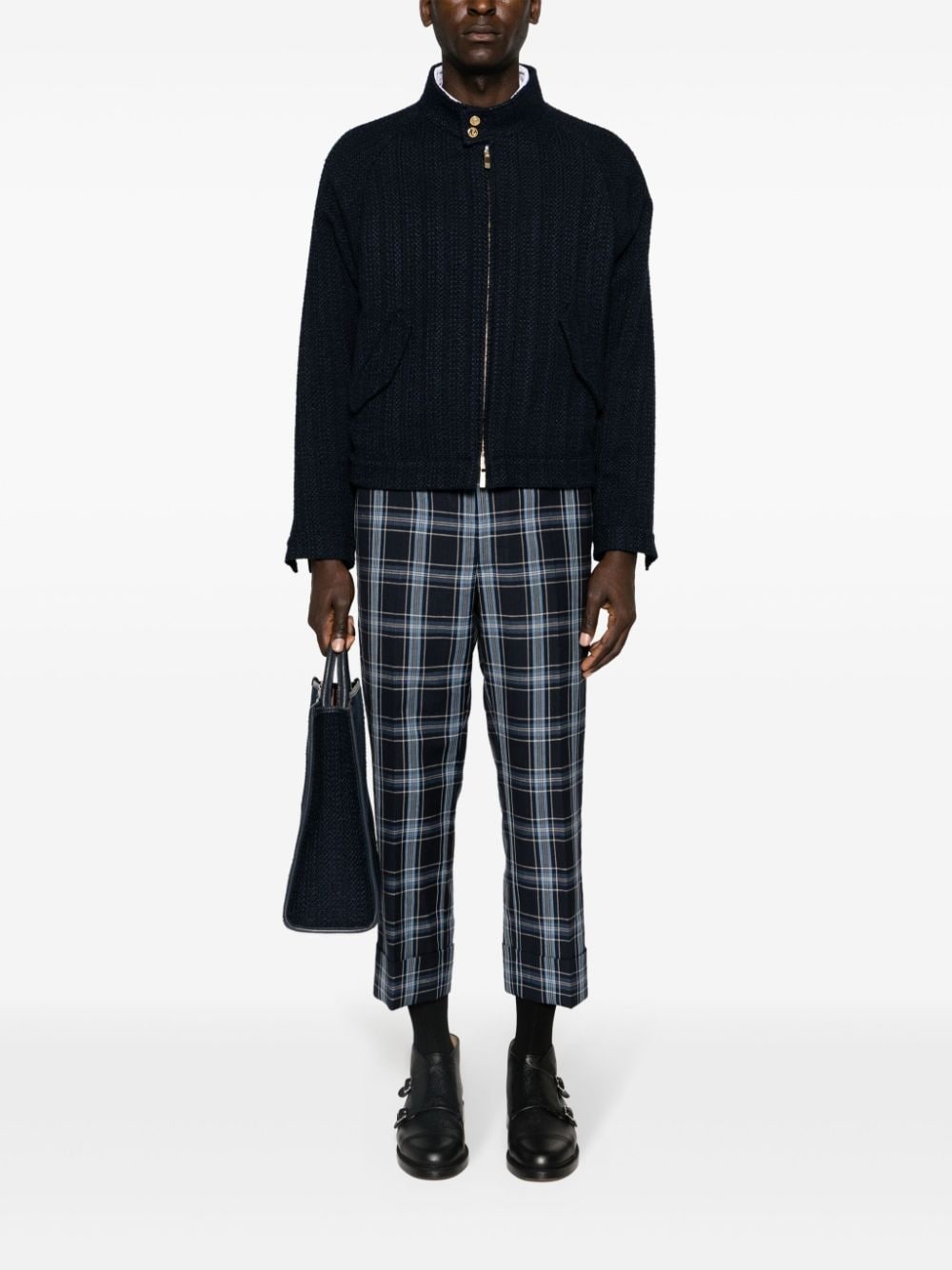 RWB-striped tweed bomber jacket - 2