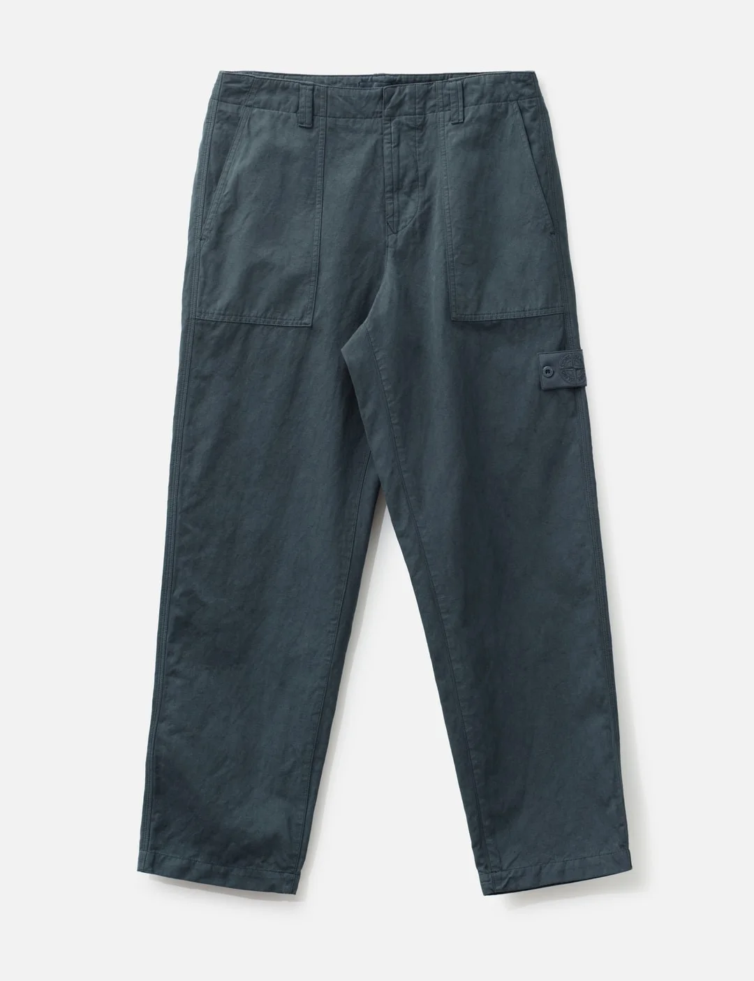 COTTON LINEN CANVAS_S.I.GHOST FATIGUE TROUSERS - 1