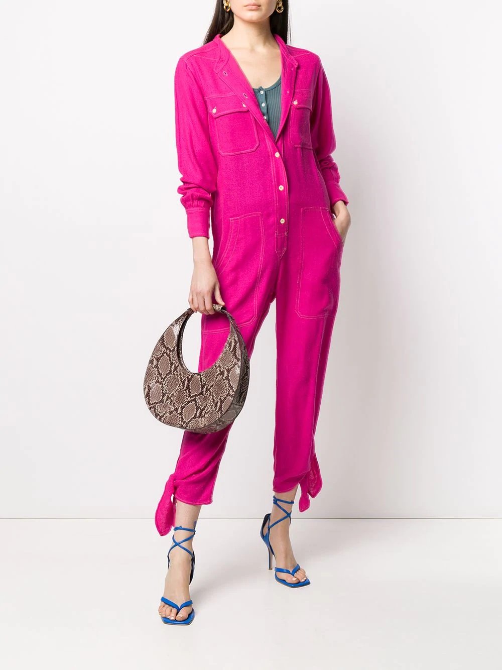 button front jumpsuit  - 2