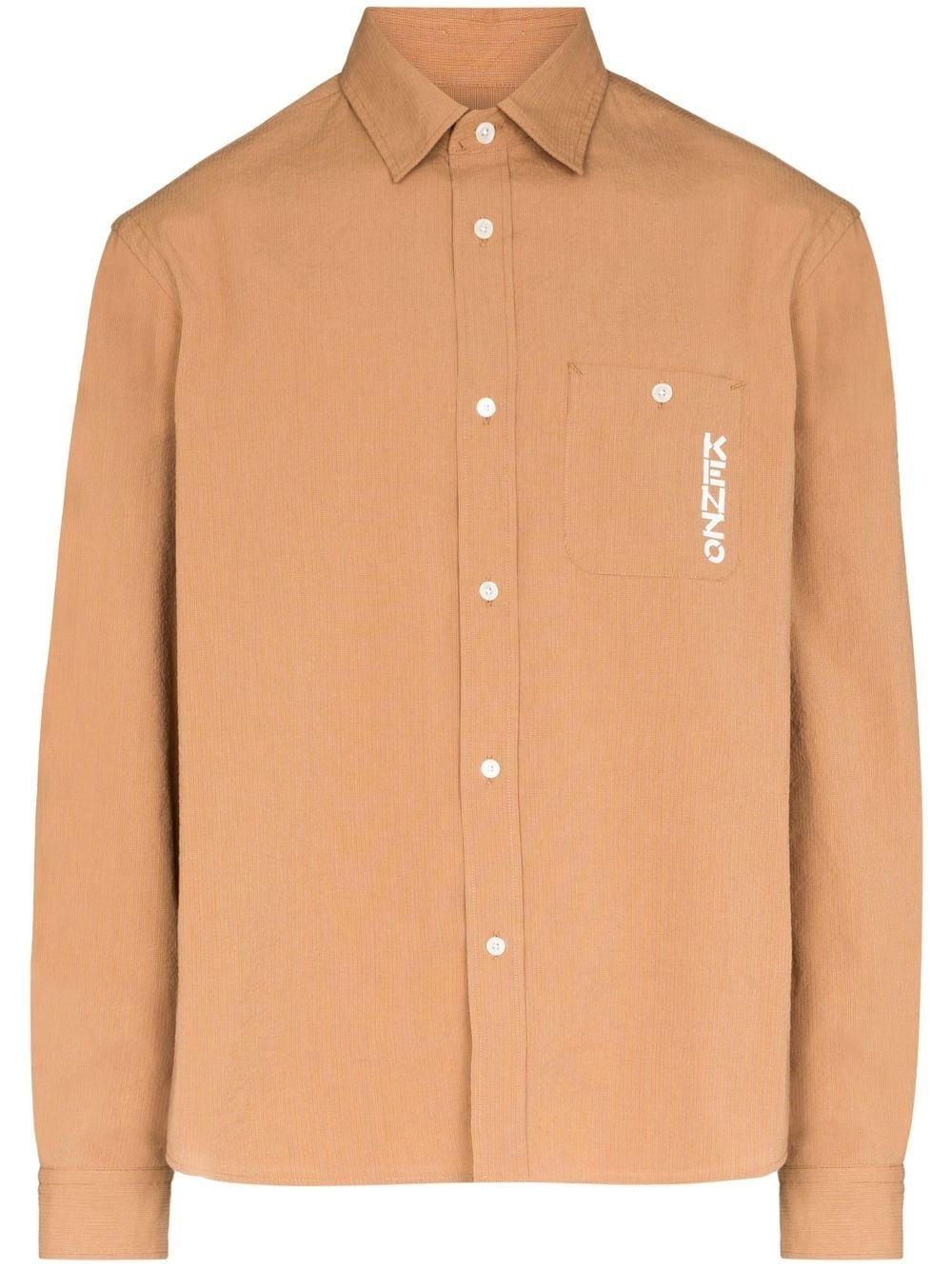 logo-print long-sleeve shirt - 1