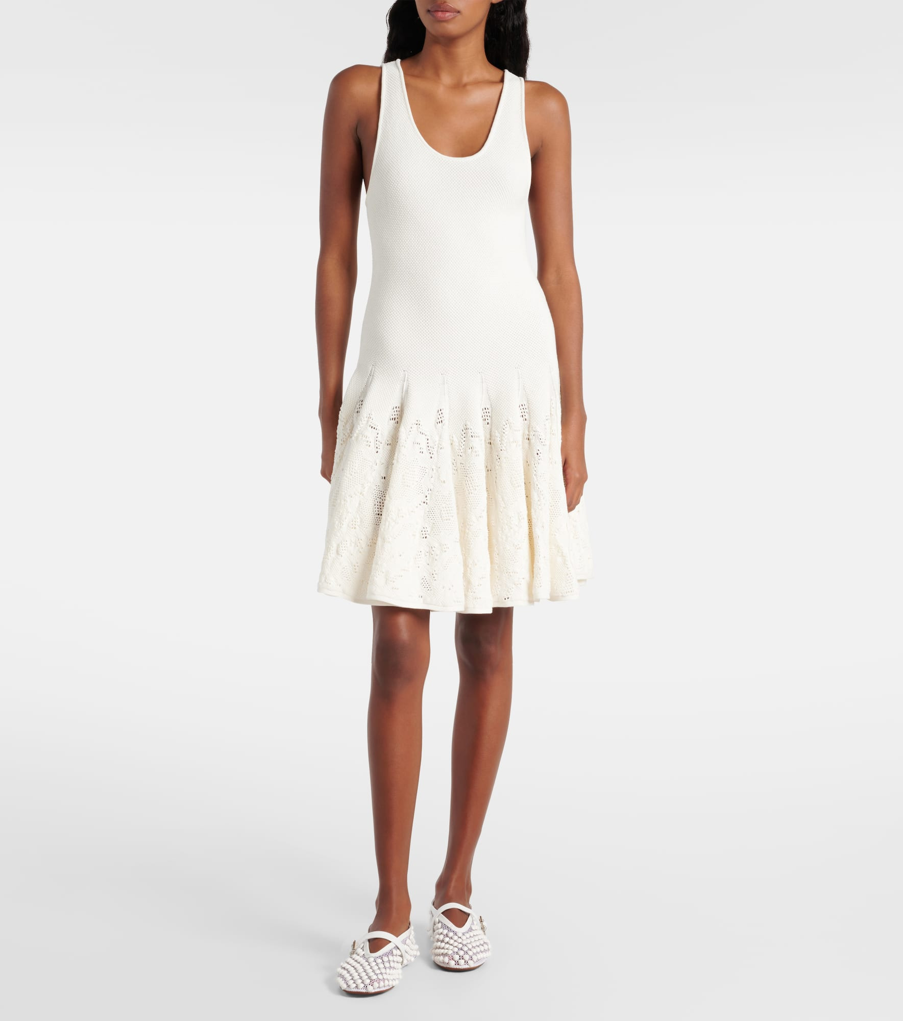 Skater cotton lace minidress - 2