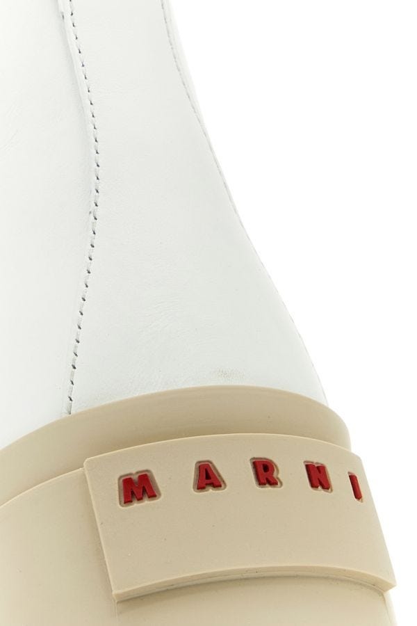 ショートブーツ・ブーティ MARNI WHITE NAPPA LEATHER PABLO ANKLE BOOTS White leather Pablo Chelsea boot | Marni