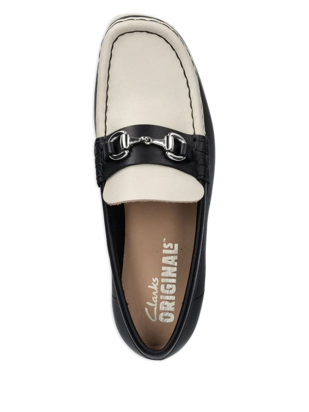 two-tone leather loafers - 4