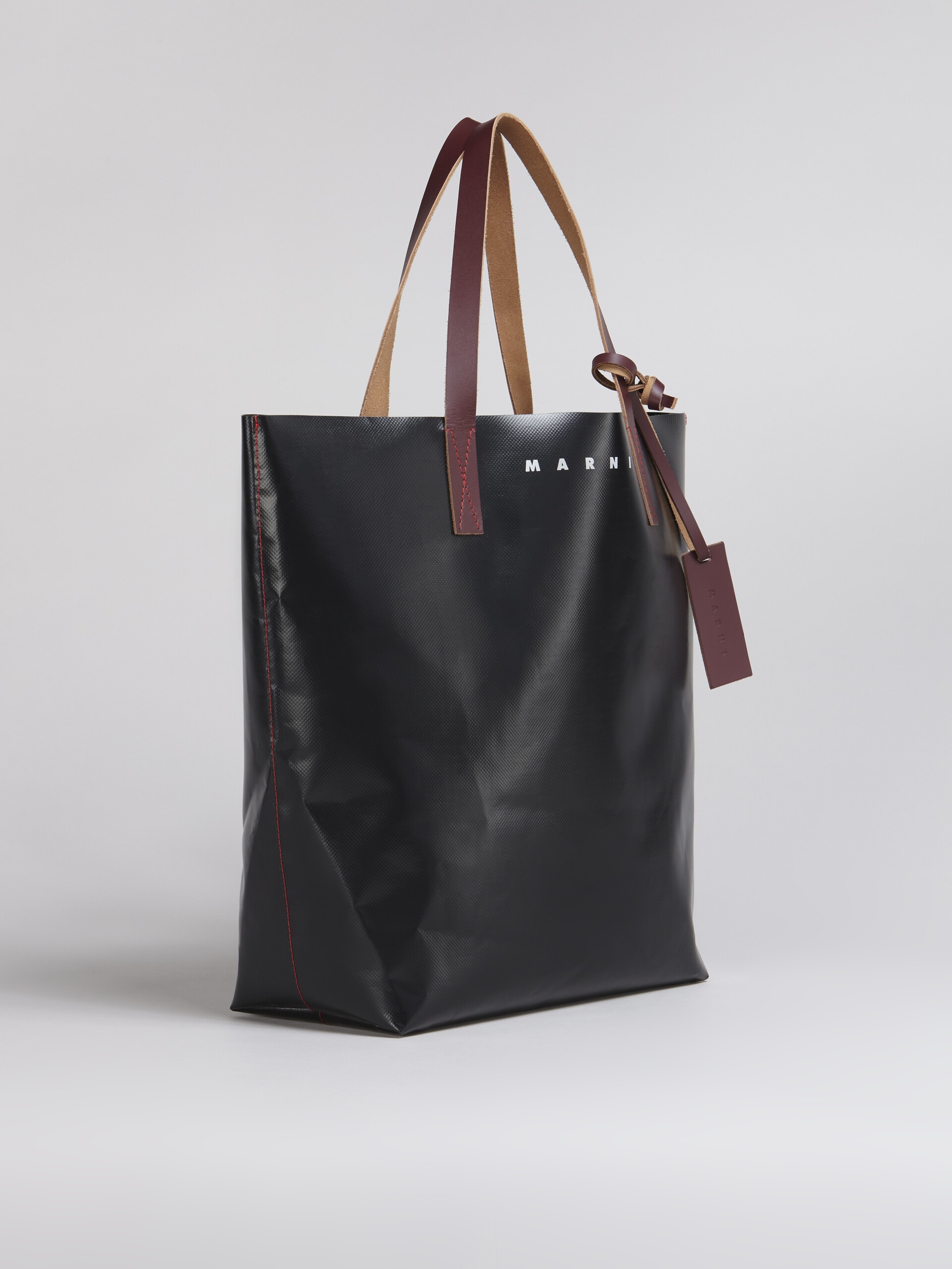 BLACK TRIBECA PVC SHOPPING BAG - 6