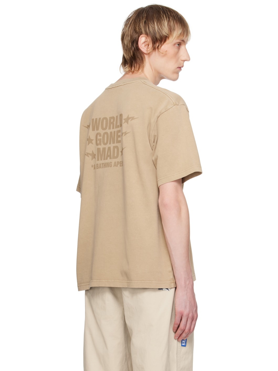 Beige 'World Gone Mad' T-Shirt - 3