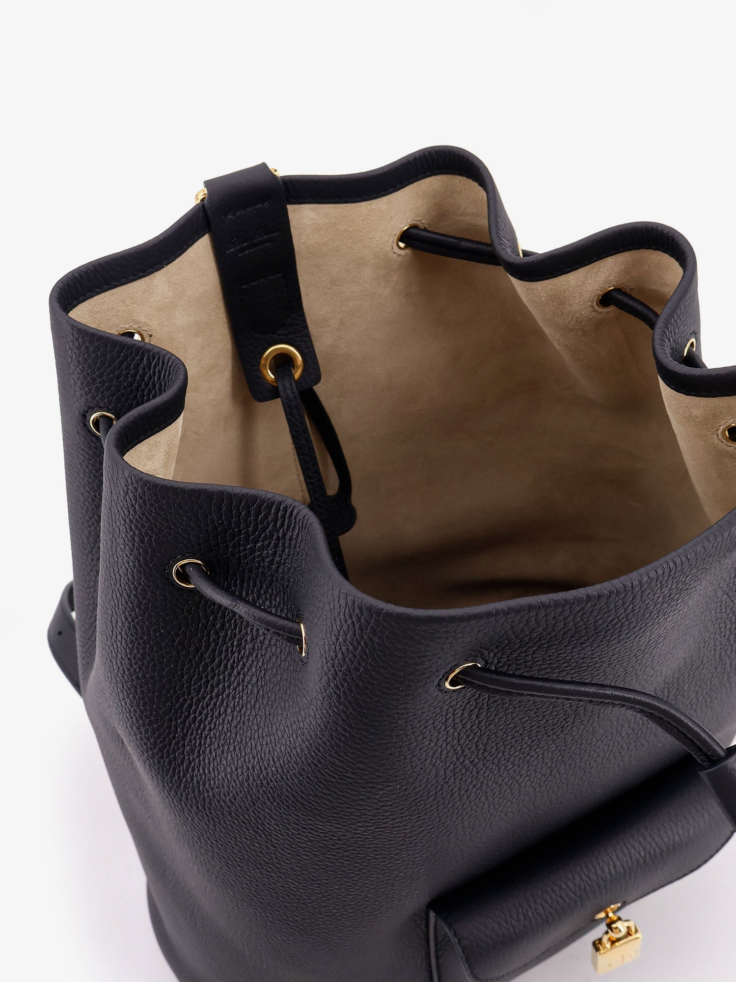 Loro Piana Women Extra Drawstring L27 Leather Backpack - 4