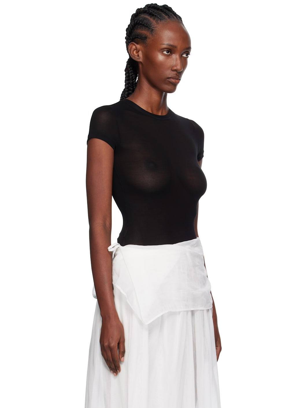 Black Elemental Sheer Baby T-shirt - 2