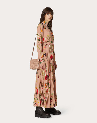 Valentino Crepe de chine pleated skirt with print outlook