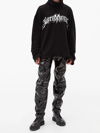 VETEMENTS Logo-embroidered wool-blend sweater outlook