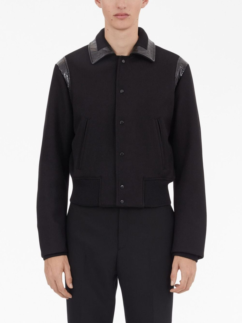 pointed-flat collar wool jacket 3