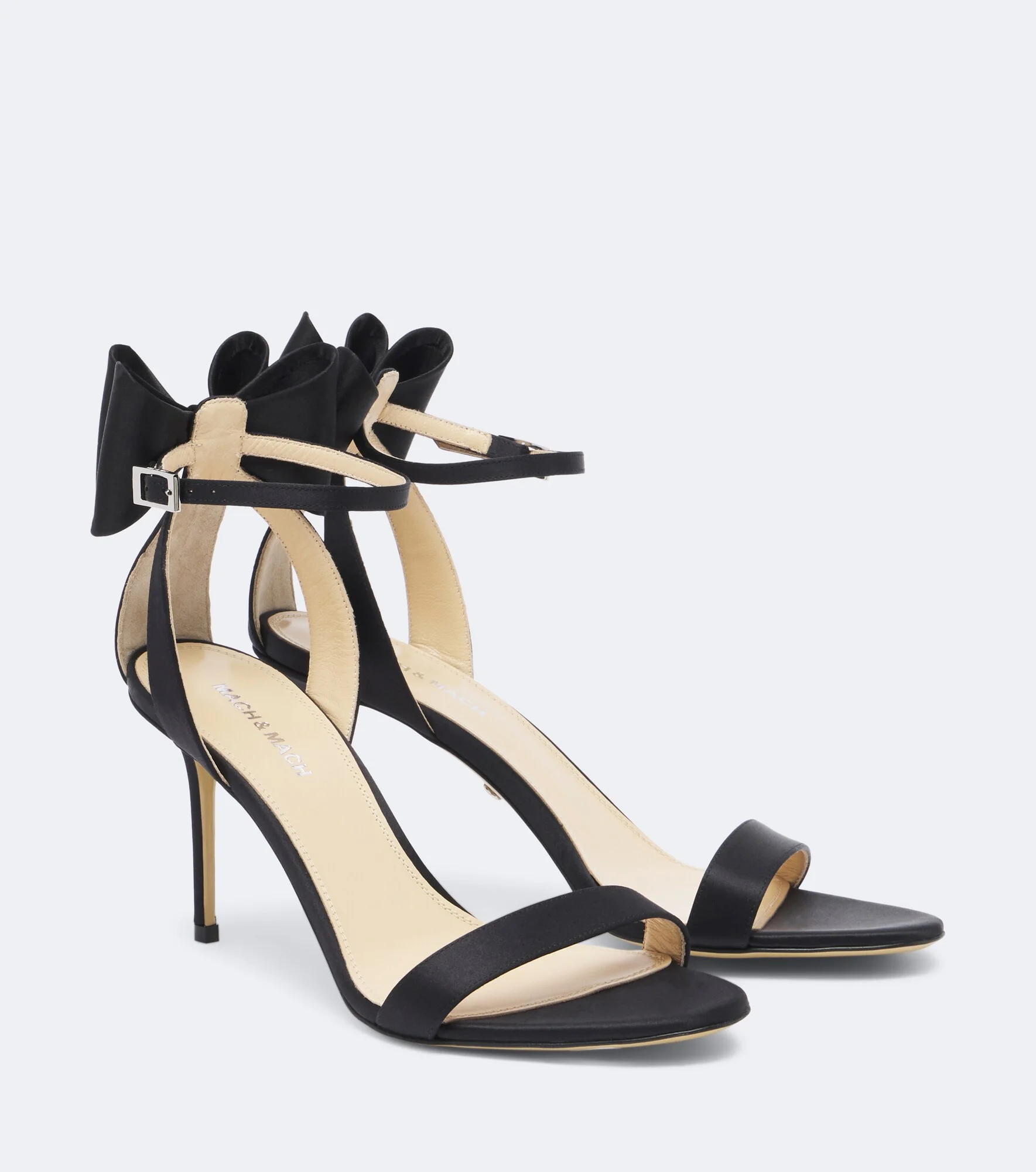 Le Cadeau bow-detail satin sandals - 1
