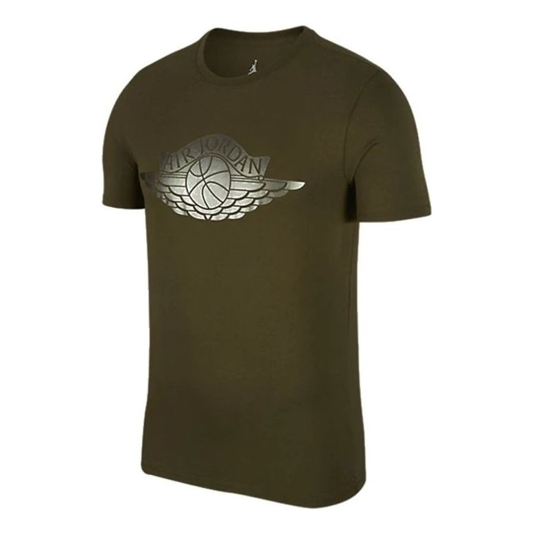 Air Jordan Wings Logo T-Shirt 'Olive Green' AA1904-395 - 1