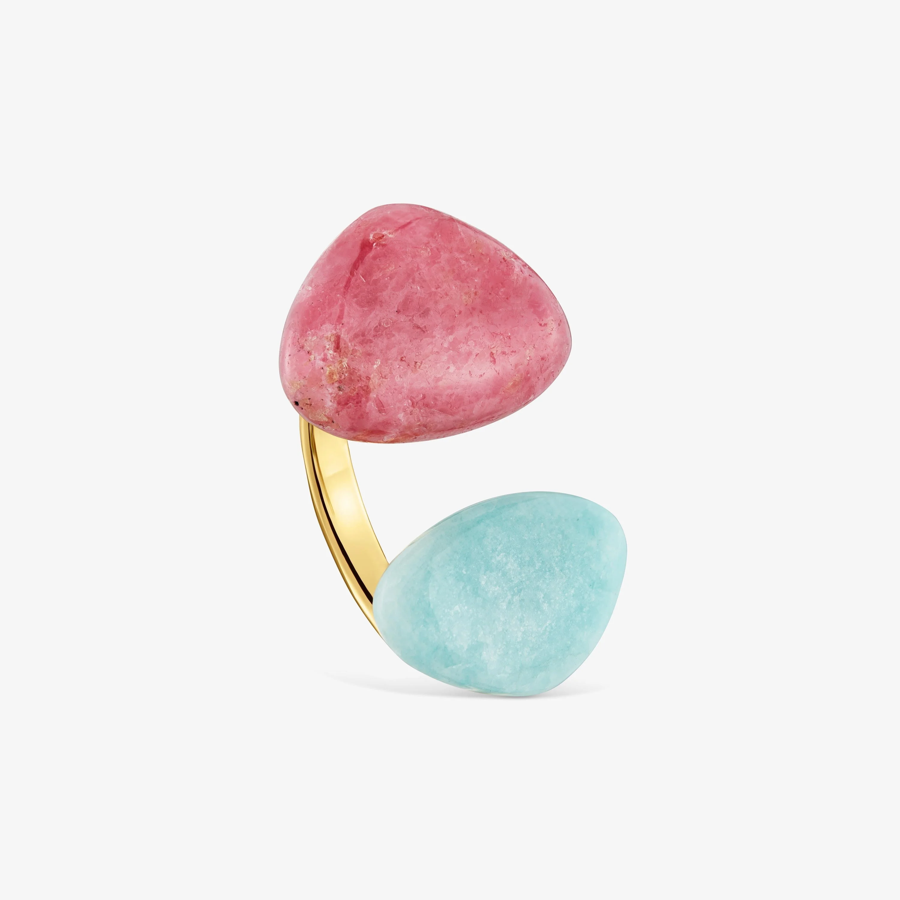 Ring with 18kt gold vermeil and rhodonite TOUS Color Dots - 1