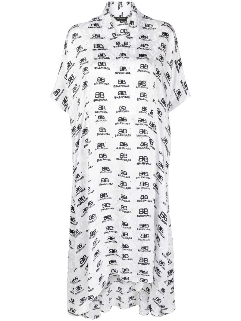 BB Icon logo-jacquard midi dress - 1