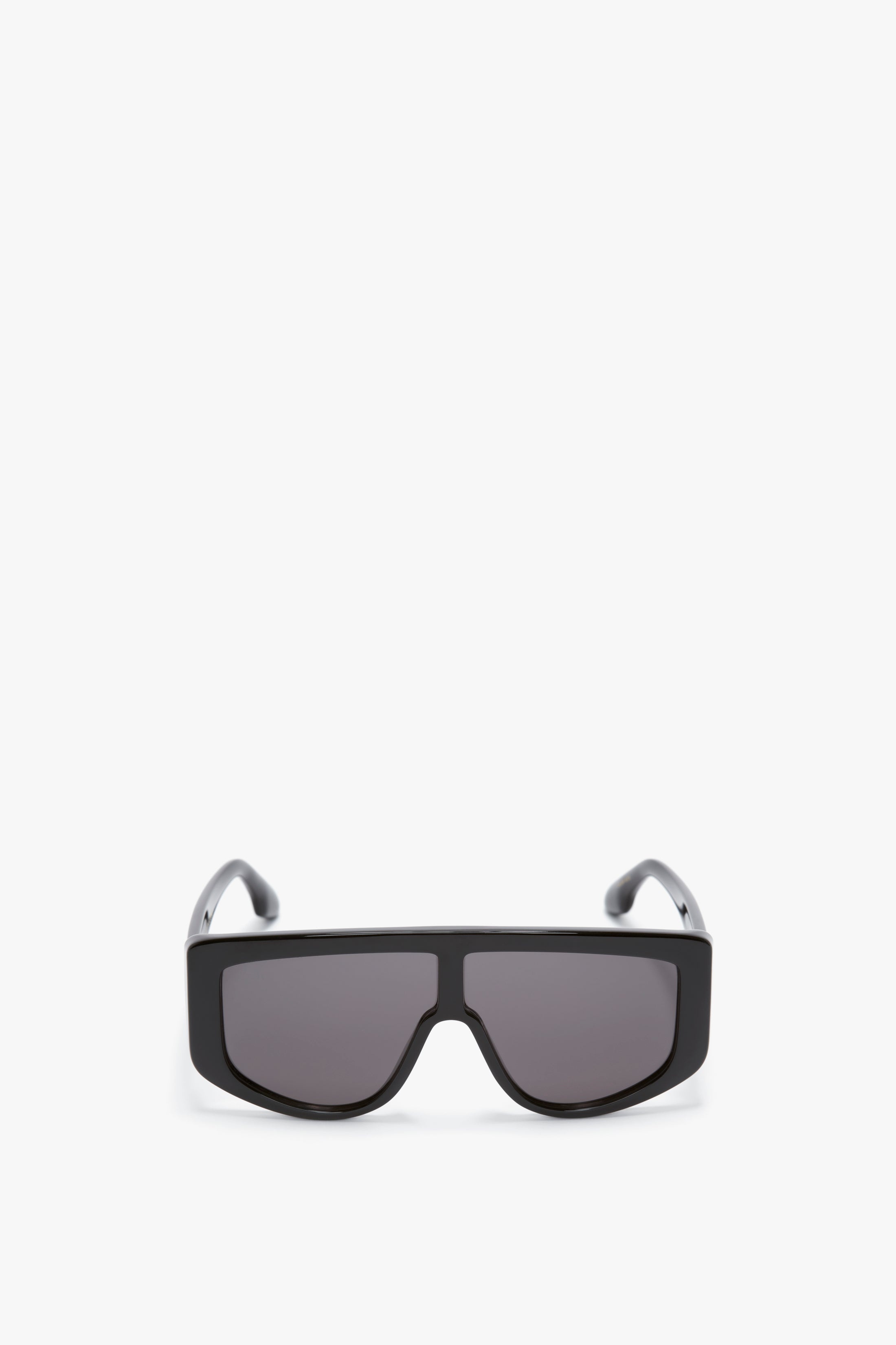 Acetate Visor Sunglasses In Black - 1