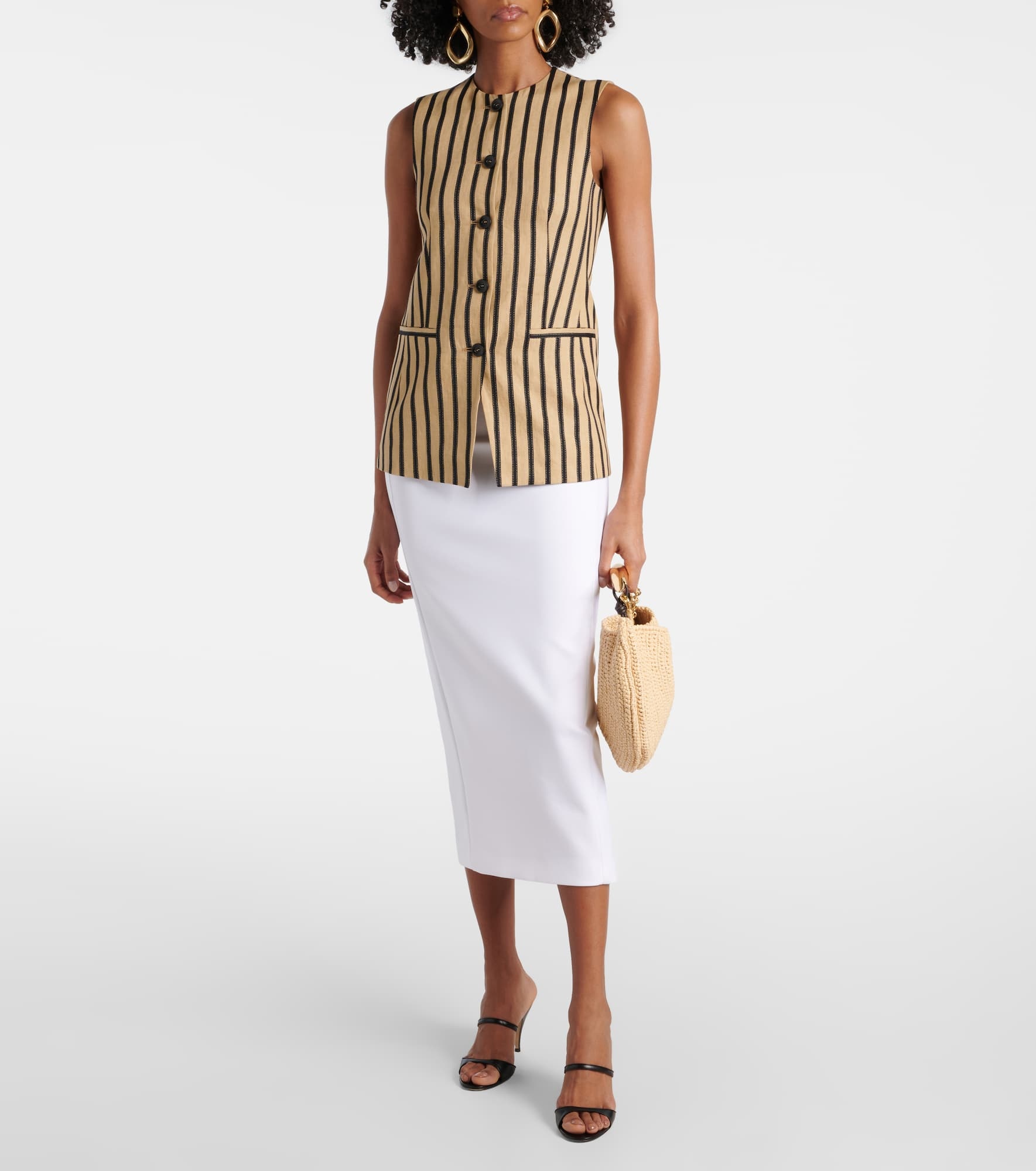 Charme high-rise jersey pencil skirt - 2