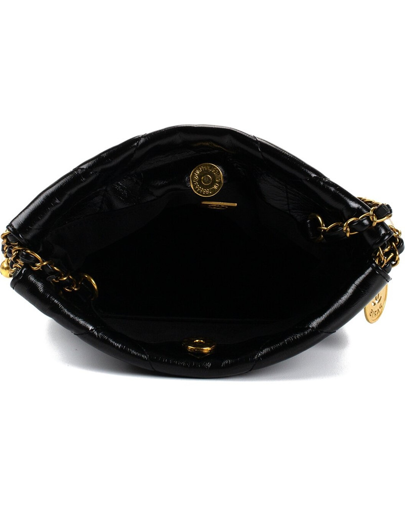 Chanel Black Quilted Mini 22 Hobo Handbag (Authentic Pre-Loved) 4