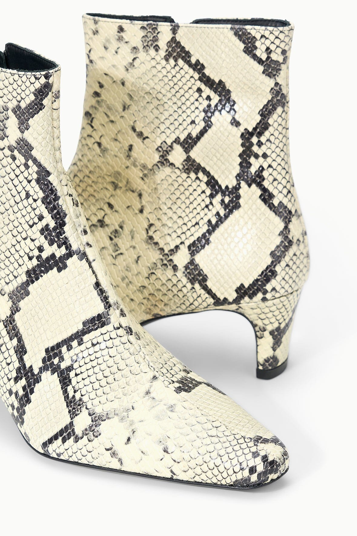 STAUD WALLY ANKLE BOOT WHITE SNAKE - 8
