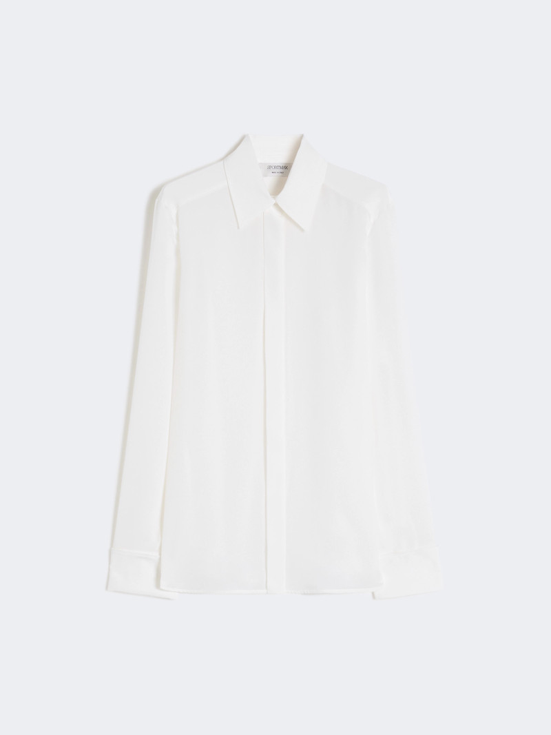 ELISIR Slim-fit silk shirt - WHITE 1