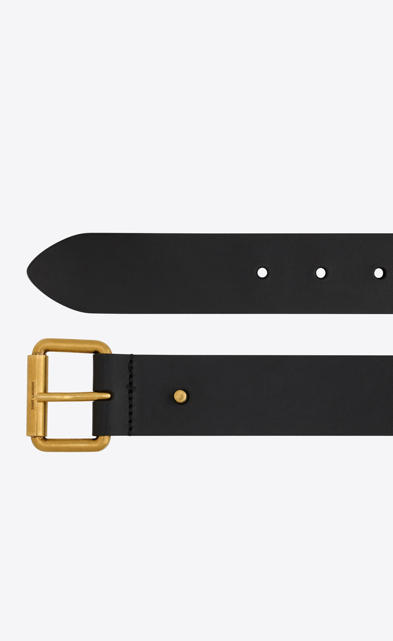 SAINT LAURENT motorcycle belt in leather outlook