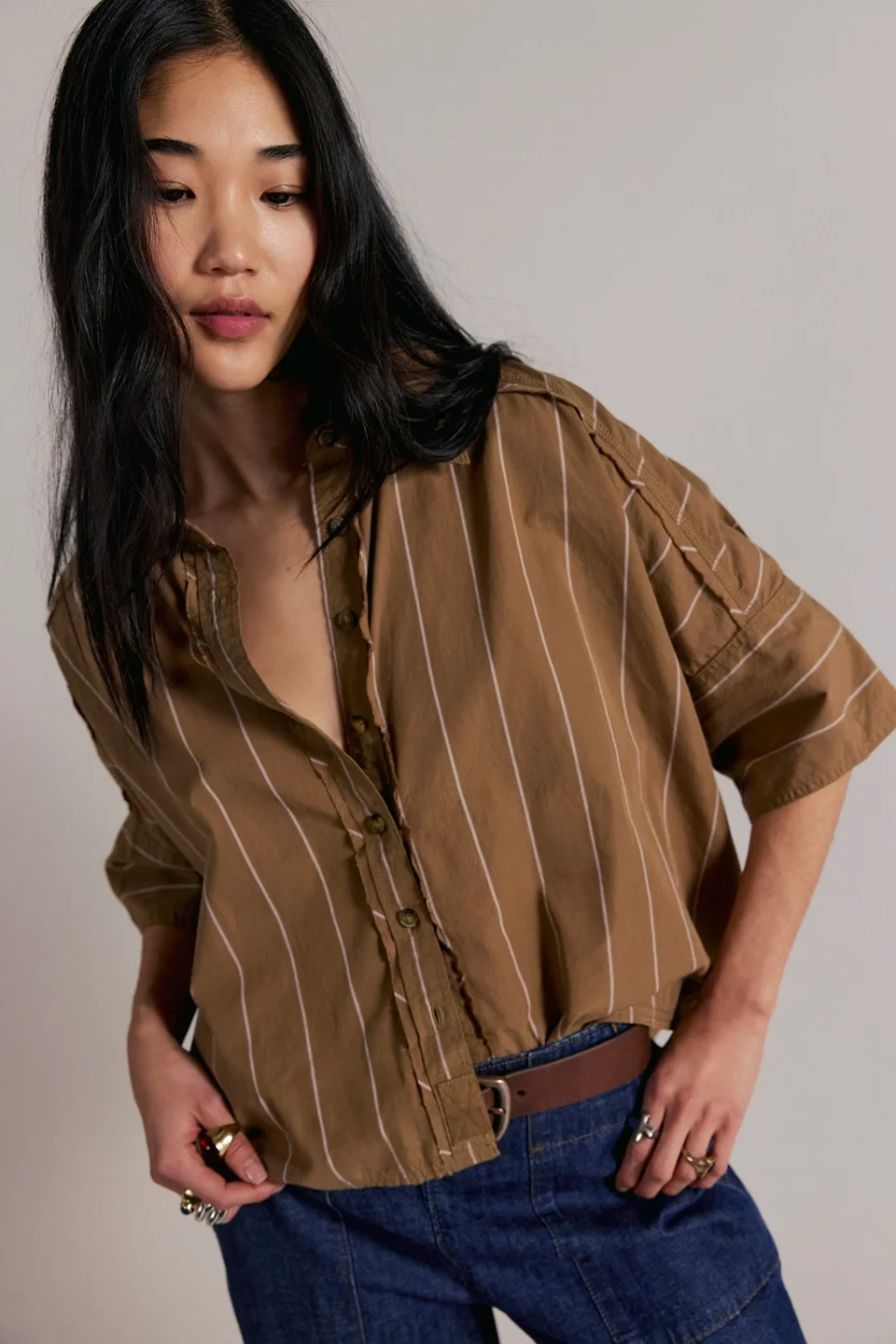 We The Free Seaside Cotton Stripe Shirt - 1