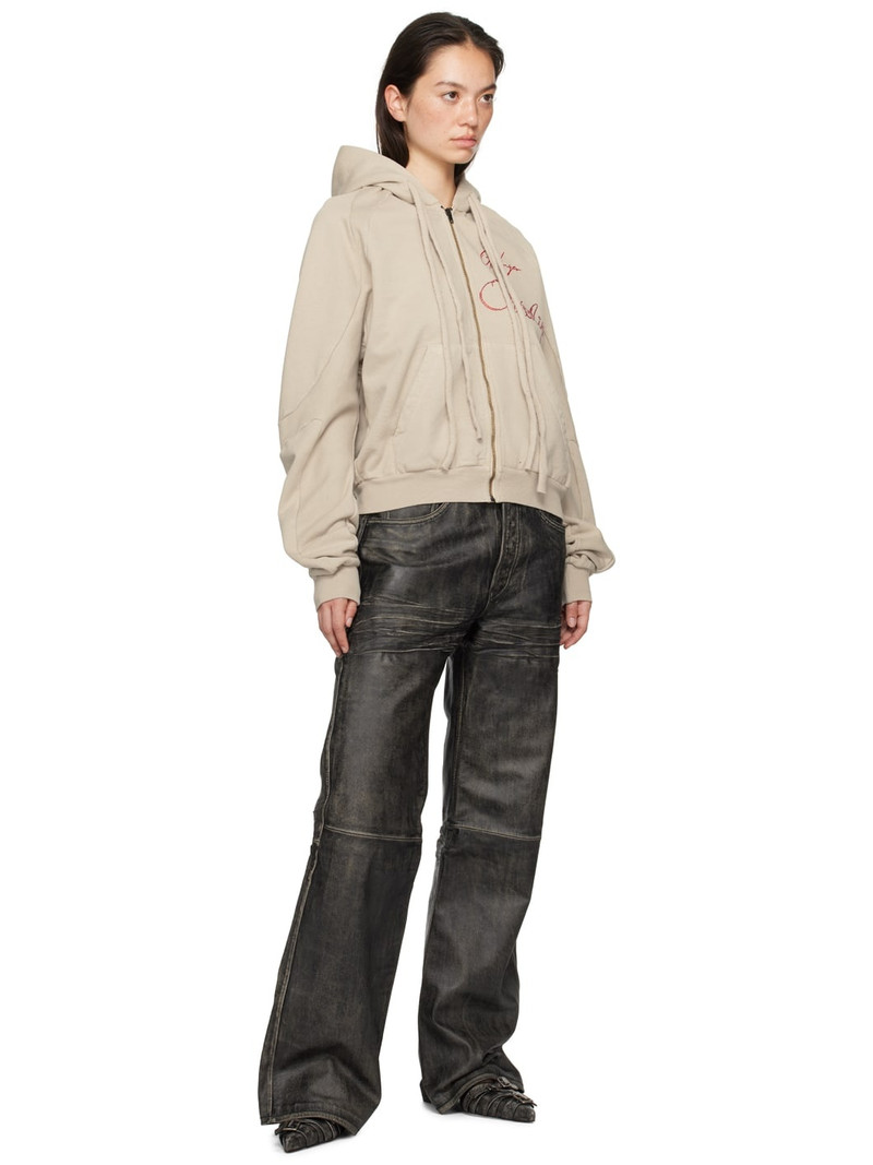 OTTOLINGER Beige Oversized Zip Hoodie outlook