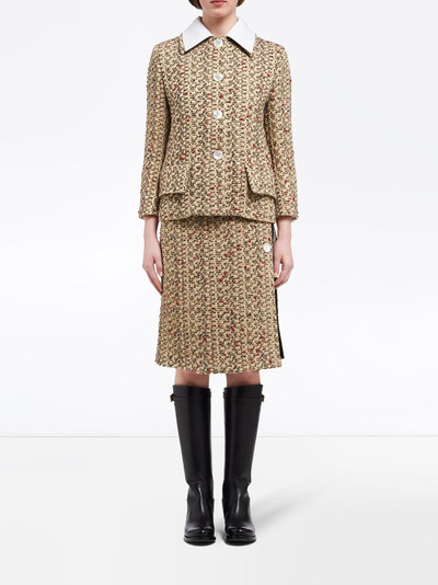 Prada collared tweed jacket outlook