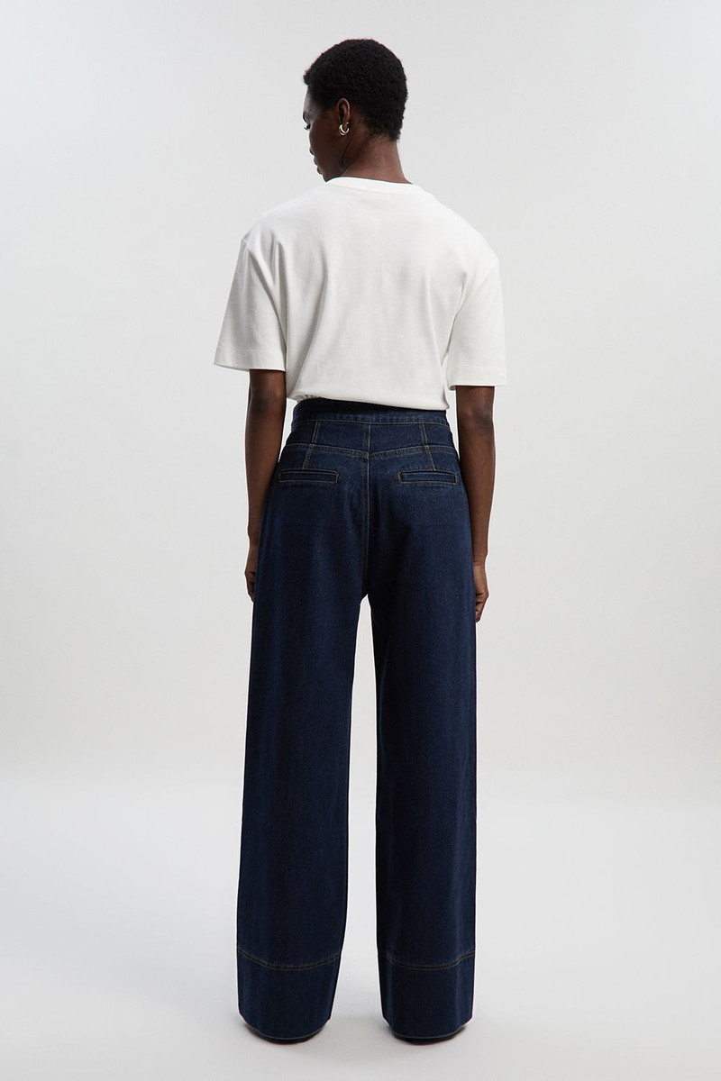 Denim Snaffle Wide Leg Trouser 5