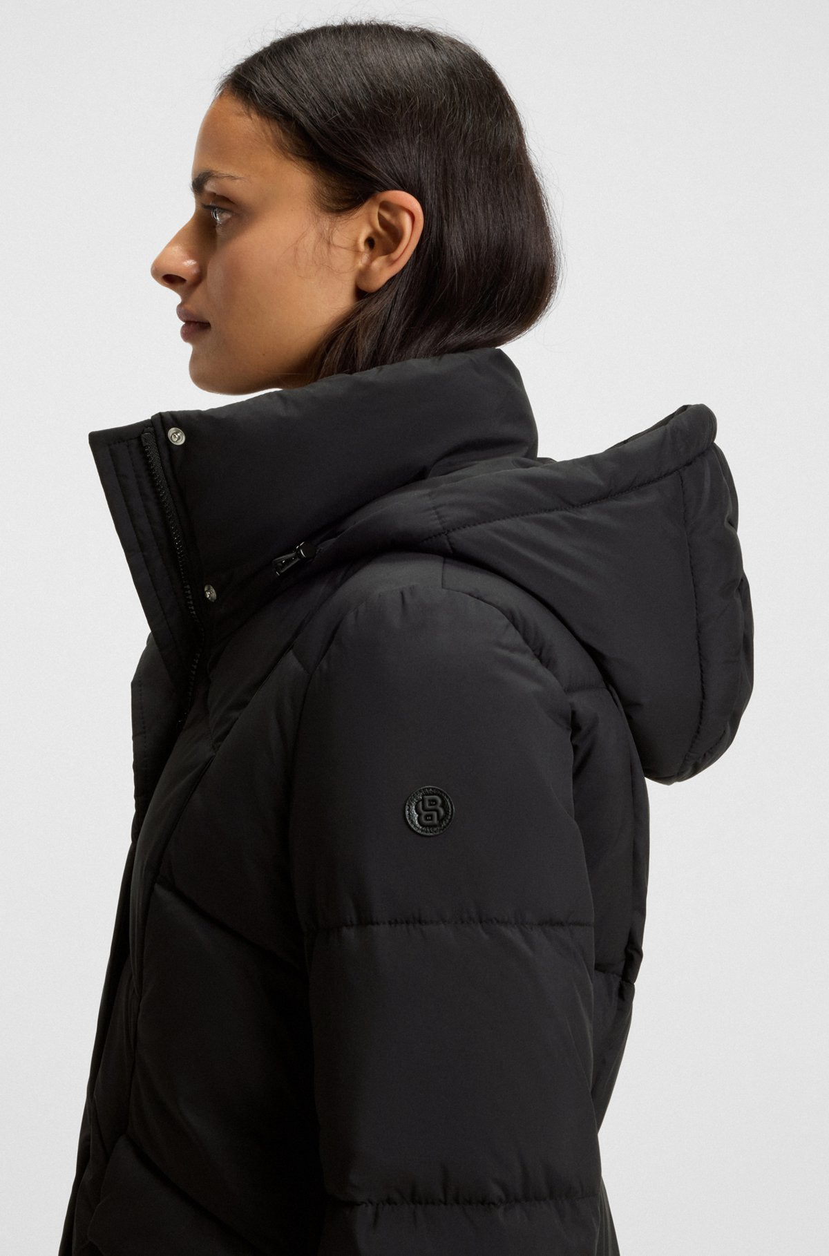 PADDED JACKET WITH HOOD AND PIPED DETAILS - 6