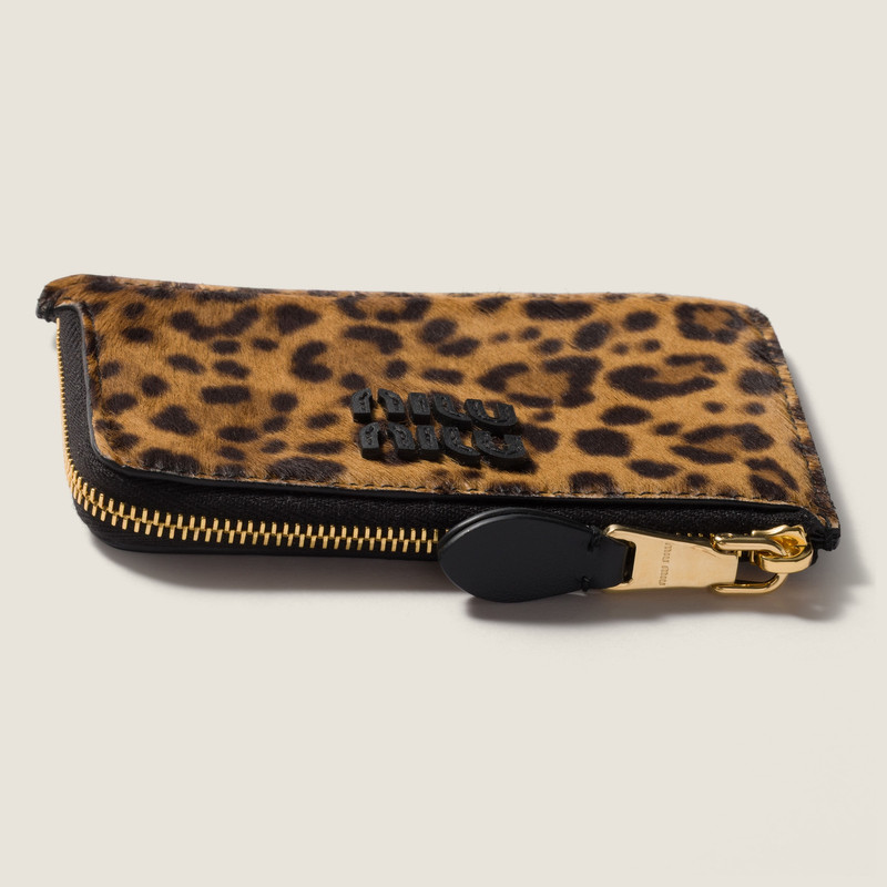 Calf hair leather envelope card holder 4