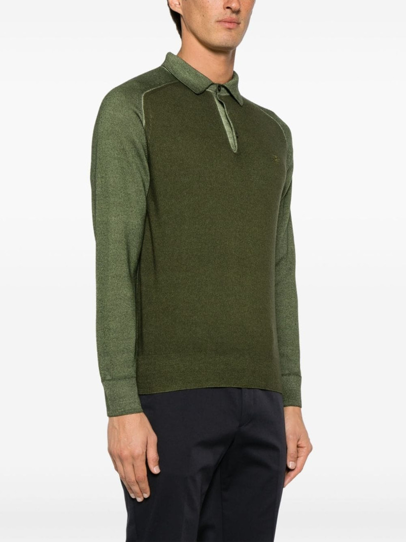 logo-embroidered knitted polo shirt 3