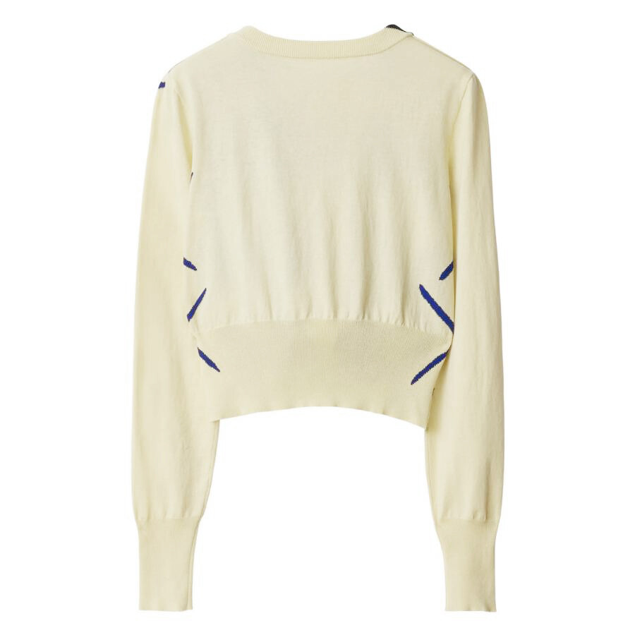 Burberry Argyle-Intarsia Cropped Cotton Jumper - 2