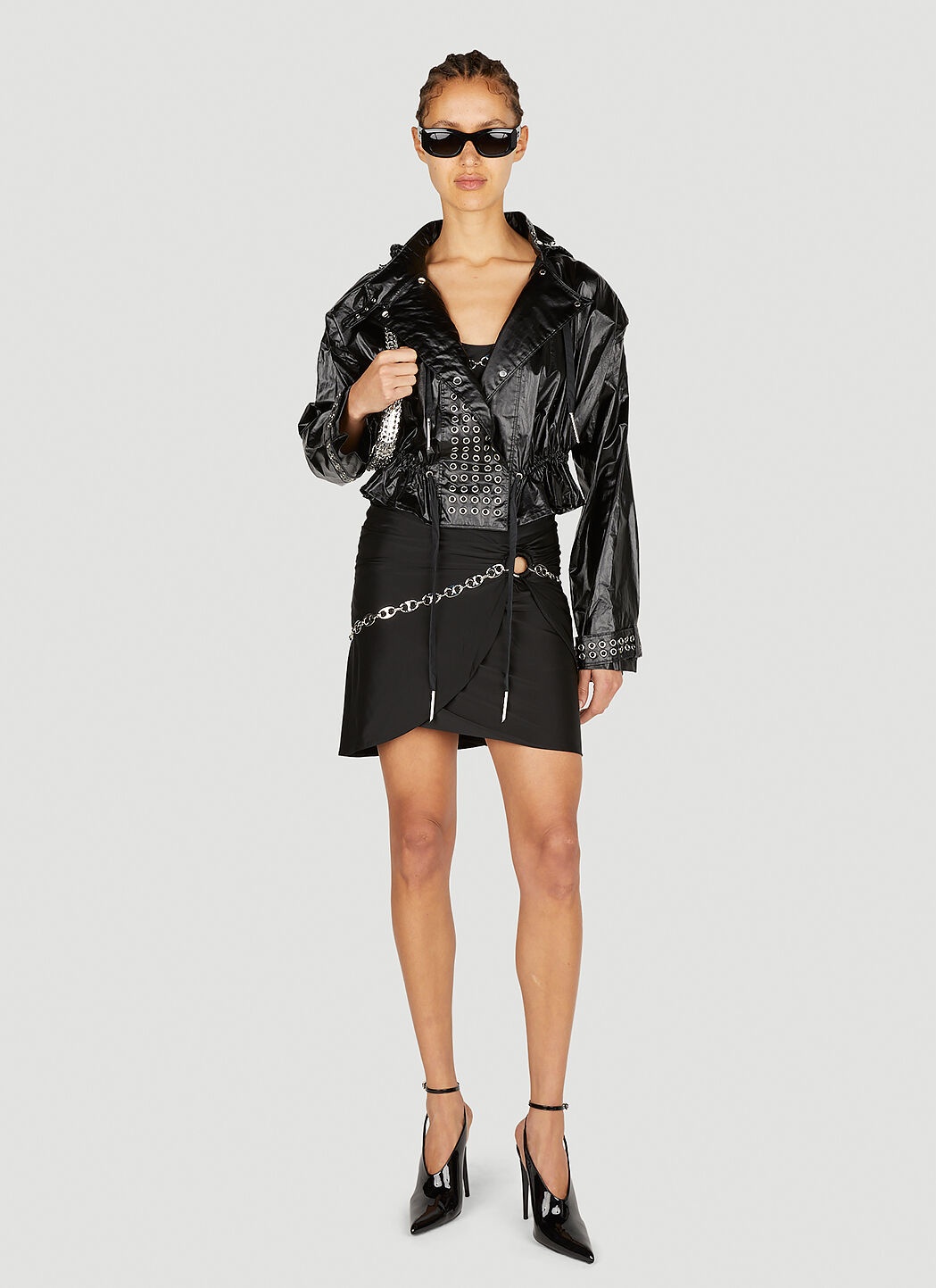 Eyelet Biker Jacket - 2