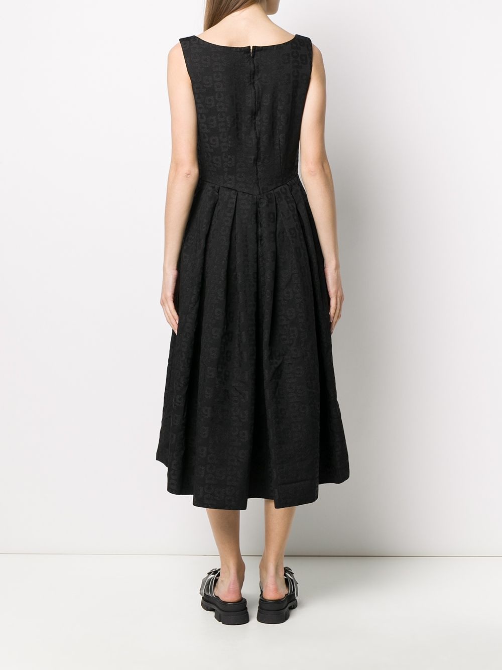 all over logo print midi dress - 7