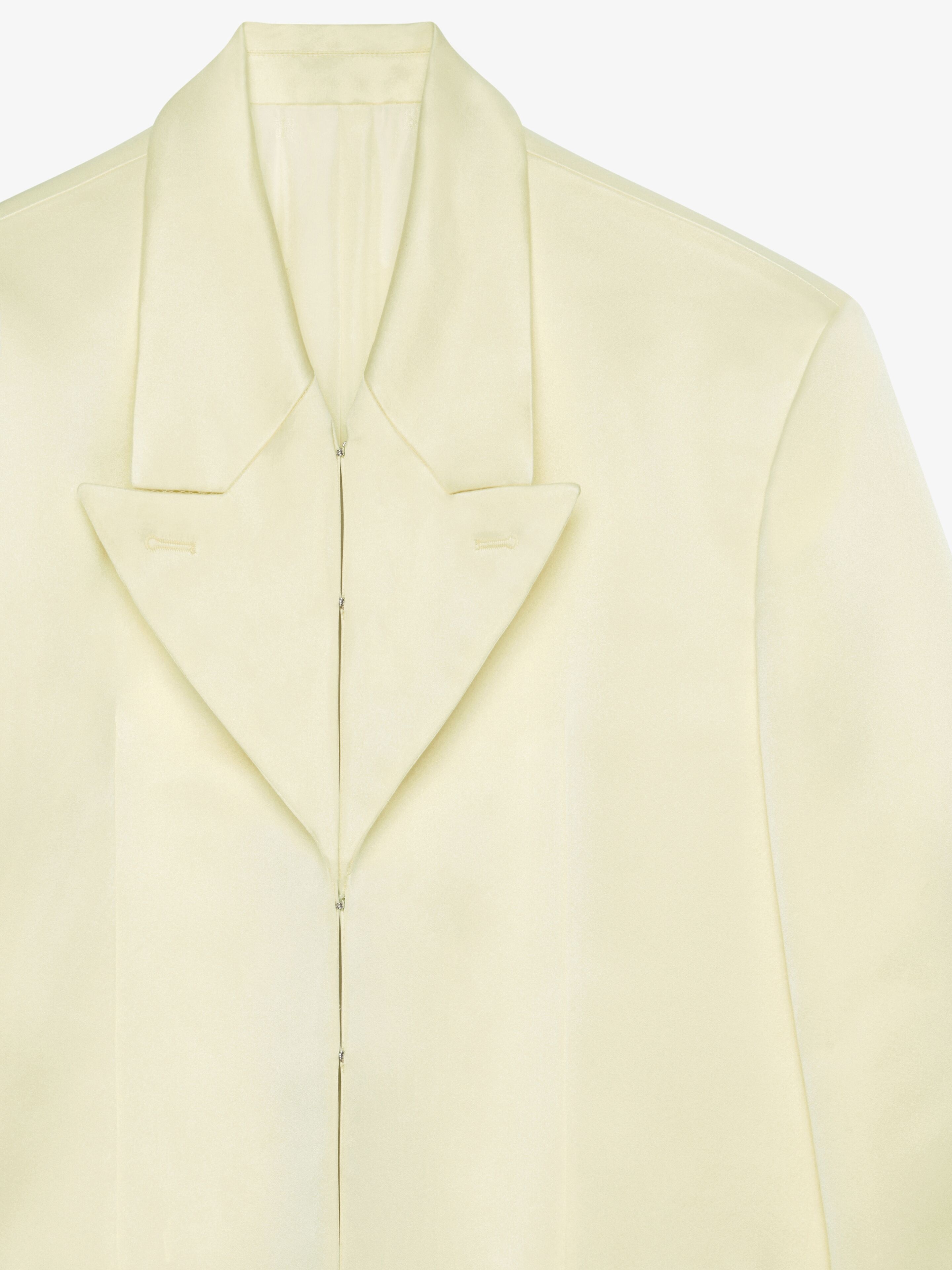 COAT IN SILK SATIN DUCHESSE - 5