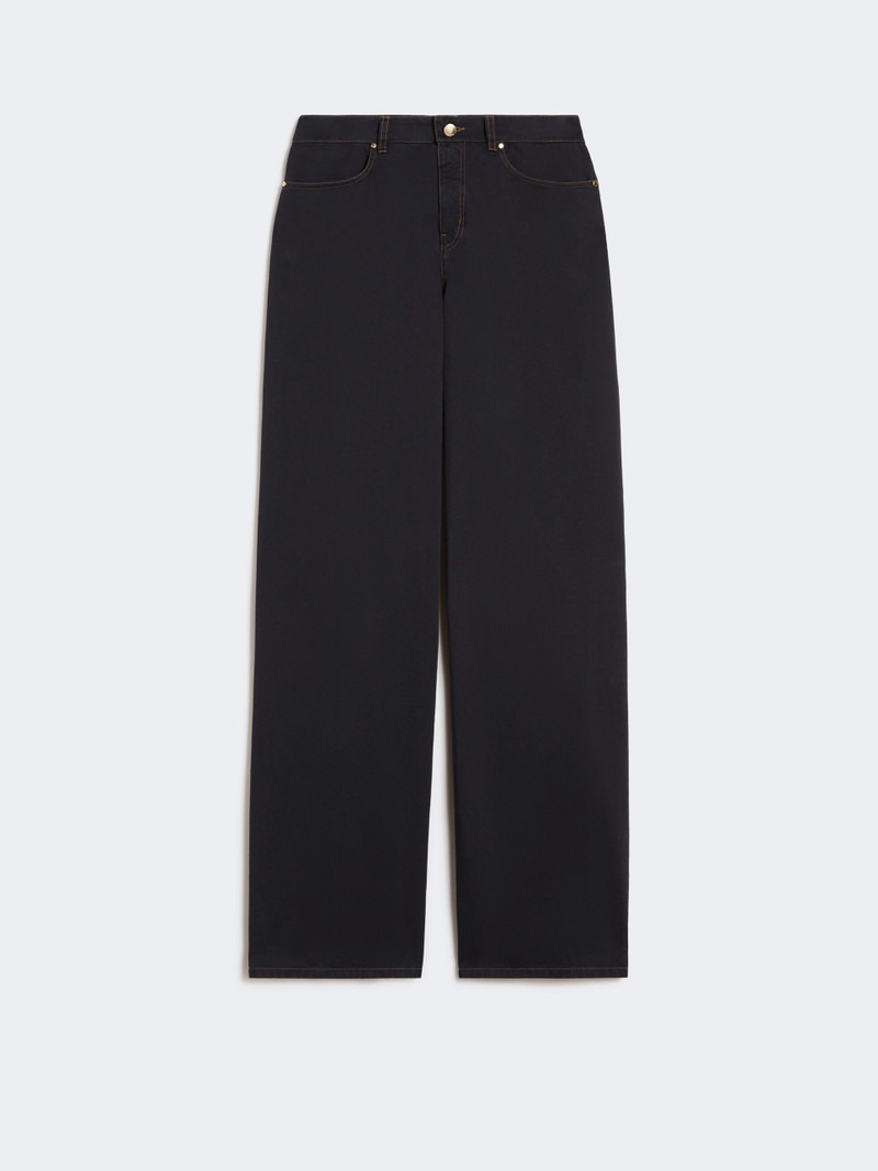 FATUO Cotton satin baggy trousers - NAVY 1