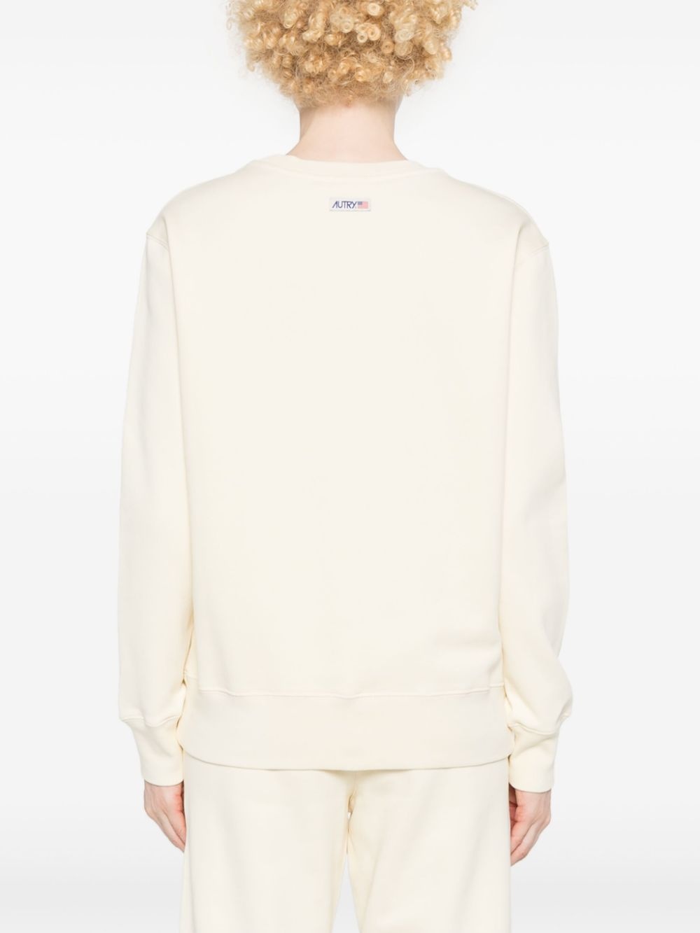 logo-patch cotton sweatshirt - 4
