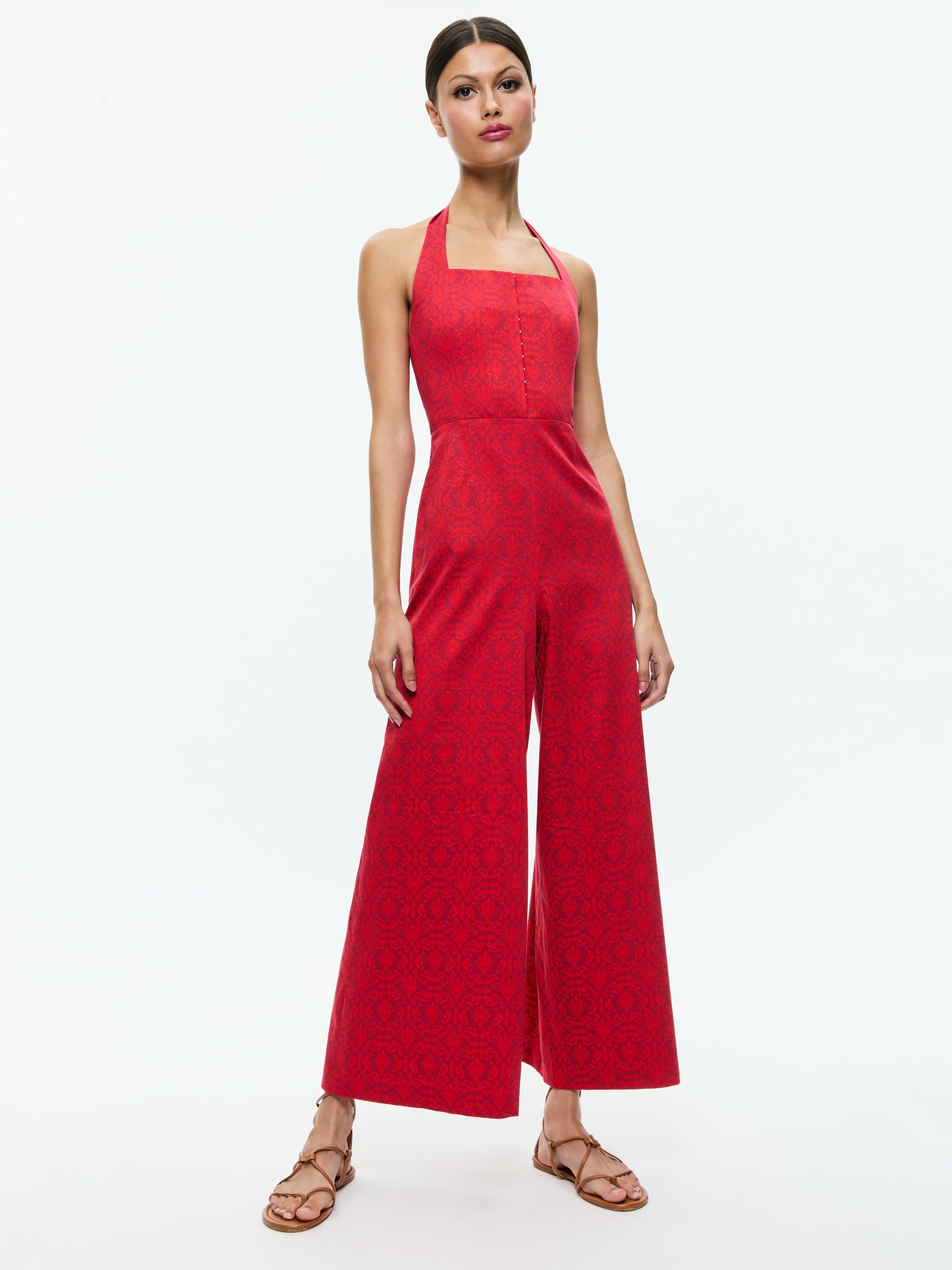 AIDA CROPPED HALTER JUMPSUIT - 2