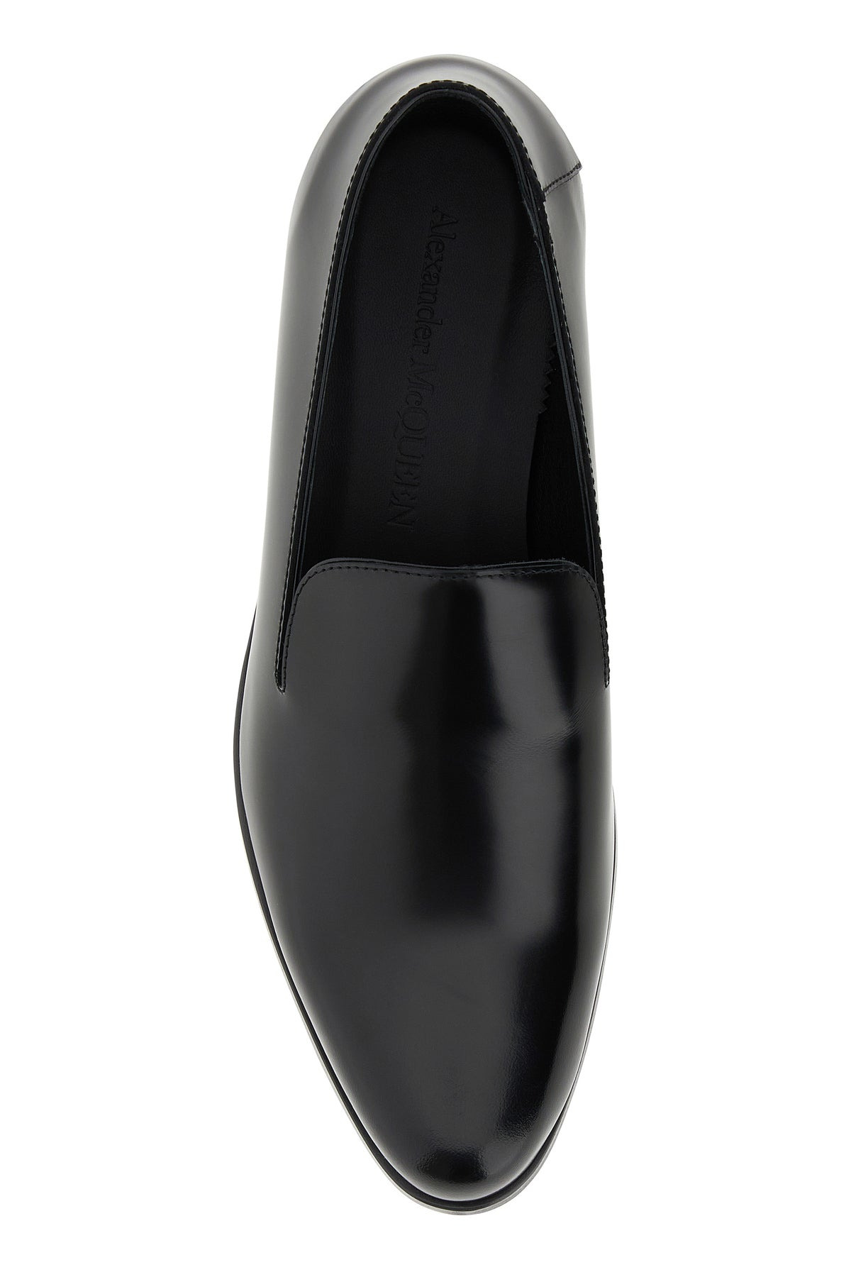 Black leather loafers - 4