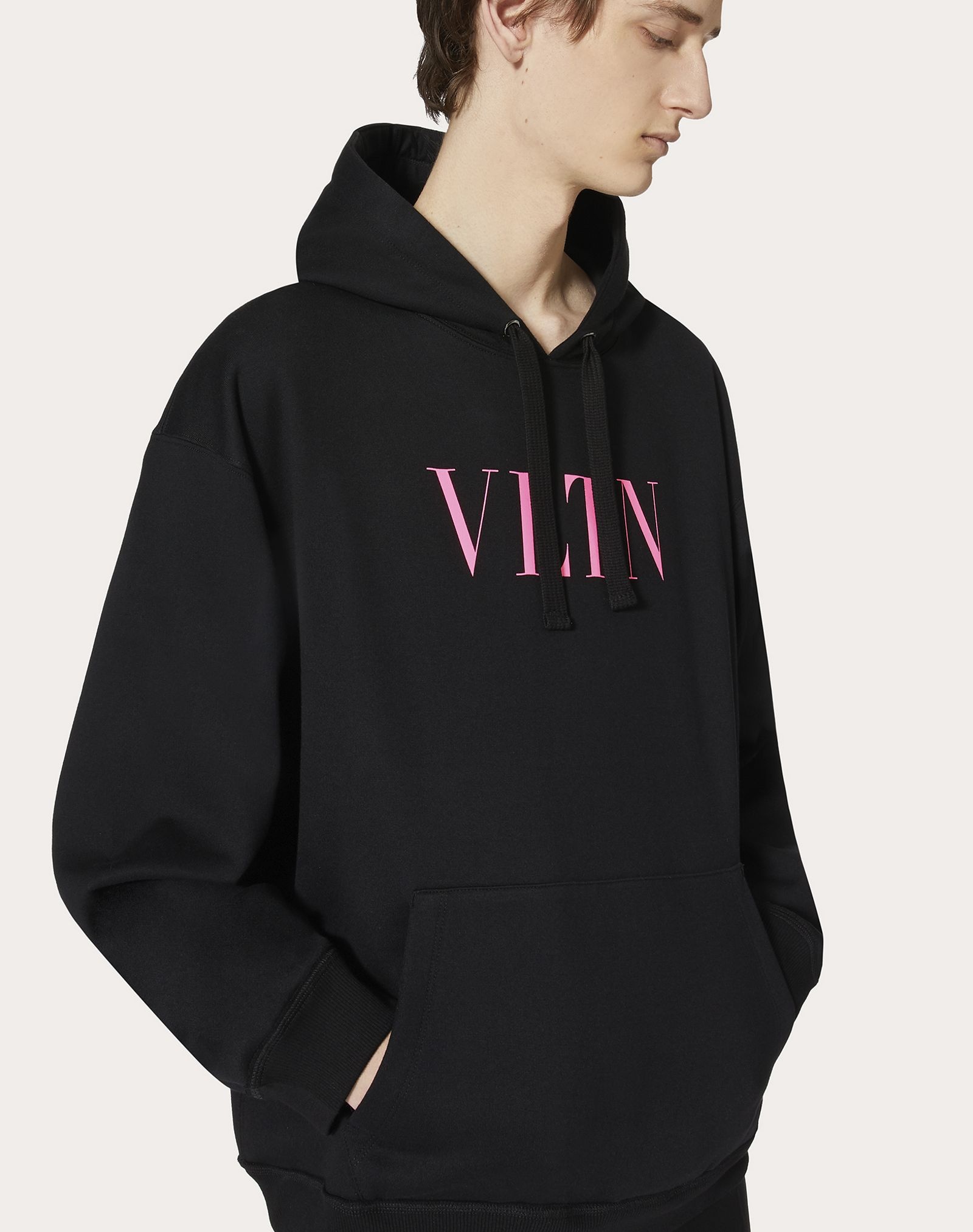 HOODED SWEATSHIRT WITH VLTN PRINT - 5