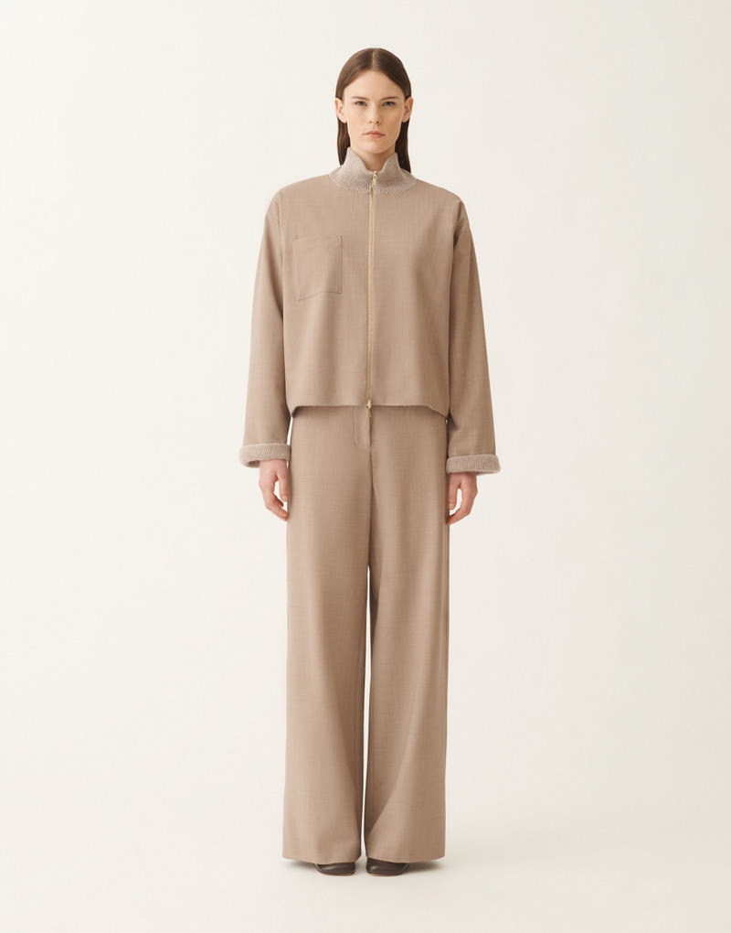 Reversible Platinum mohair jacket in lightweight wool 3
